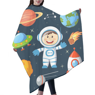 Personality  Set Of Space Elements Hair Cutting Cape