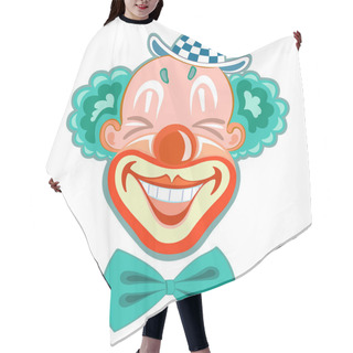 Personality  Funny Clown In Retro Style. Hair Cutting Cape