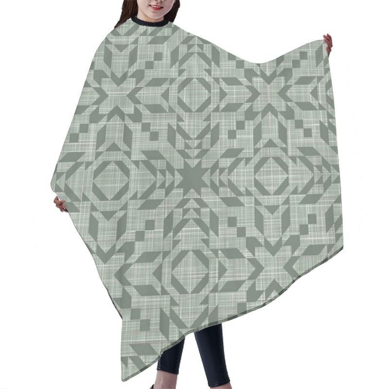 Personality  Seamless kilim swatch design on linen texture hair cutting cape