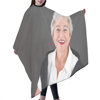 Personality  Retired Attractive Woman Hair Cutting Cape