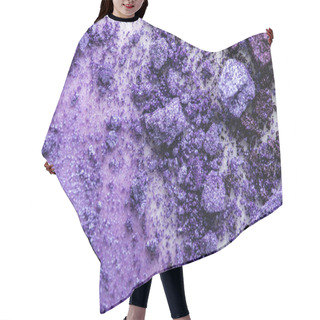 Personality  Top View Of Spilled Purple Cosmetic Eye Shadows Hair Cutting Cape