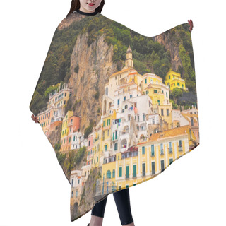 Personality  Scenic View Of Colorful Houses In Amalfi Town, Italy Hair Cutting Cape