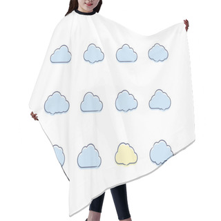 Personality  Cloud Icons Vector Icon Hair Cutting Cape
