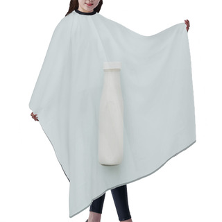 Personality  Top View Of Milk Bottle On Pastel Background. Minimal Creative Concept. Flat Lay, Top View Hair Cutting Cape