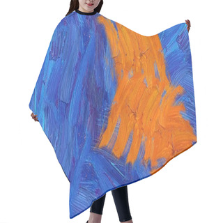 Personality  Colorful Abstract Oil Painting Closeup Hair Cutting Cape