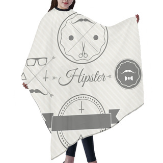 Personality  Hipster Style Background. Vector Illustration  Hair Cutting Cape