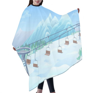 Personality  Winter Outdoor Resort Background Hair Cutting Cape