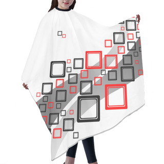Personality  Squares Retro Pattern Hair Cutting Cape