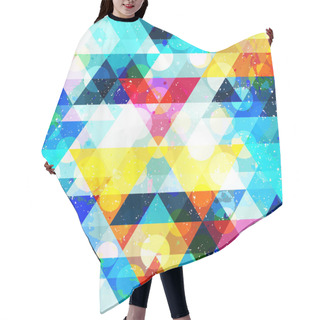 Personality  Colored Triangles Seamless Pattern Hair Cutting Cape