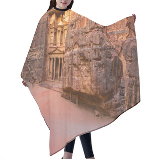Personality  Overview Of Area At Entrance And Treasury Of Petra City, Jordan Hair Cutting Cape