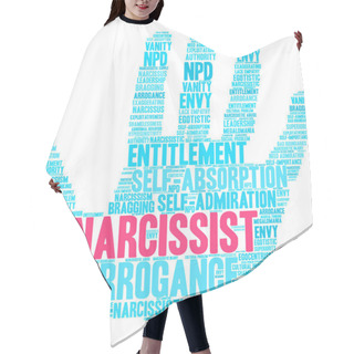 Personality  Narcissist Word Cloud Hair Cutting Cape