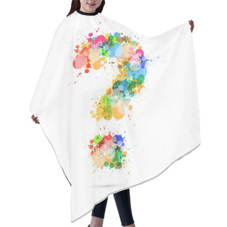 Personality  Abstract Vector Question Mark Colorful Symbol Hair Cutting Cape