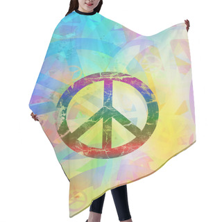 Personality  Abstract Textured Collage - Peace Background Hair Cutting Cape