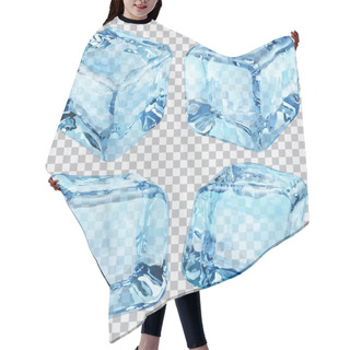 Personality  Transparent Blue Ice Cubes Hair Cutting Cape