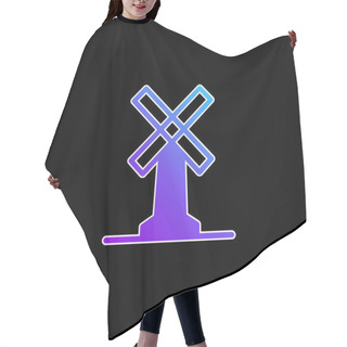 Personality  Big Windmill Blue Gradient Vector Icon Hair Cutting Cape