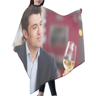 Personality  Man Analyzing A Glass Of Wine Hair Cutting Cape