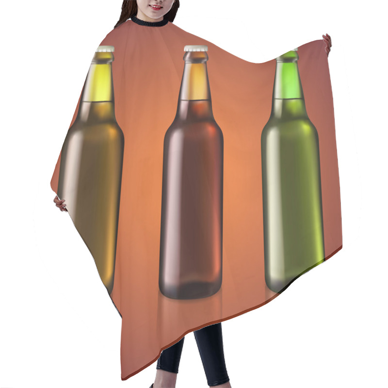 Personality  Three Bottles Of Beer, Vector Illustration Hair Cutting Cape