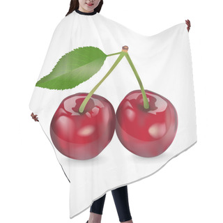 Personality  Vector Illustration Of A Cherry. Hair Cutting Cape