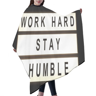 Personality  Work Hard Stay Humble Hanging Light Box Hair Cutting Cape