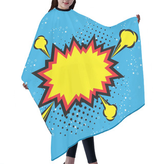 Personality  Explosion Steam Bubble Pop-art Vector - Funny Funky Banner Comic Hair Cutting Cape