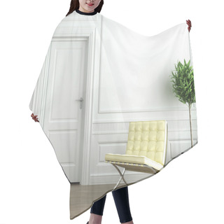 Personality  Classic White Interior Hair Cutting Cape