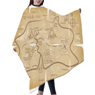 Personality  Pirate Treasure Map Hair Cutting Cape