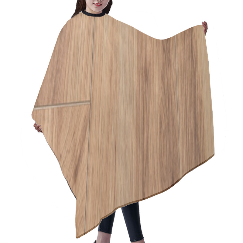 Personality  Top View Of Brown, Wooden Laminate Flooring Background, Top View, Banner Hair Cutting Cape