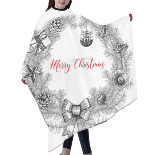 Personality  Winter Holidays Greeting Card Hair Cutting Cape