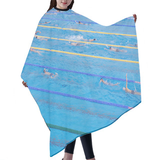 Personality  Swimming Pool With Exercising Children  Hair Cutting Cape