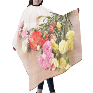 Personality  Flowers Carnation Hair Cutting Cape