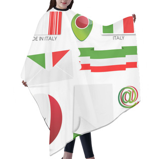 Personality  Graphic Design With Italian Flag Hair Cutting Cape