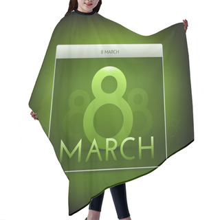 Personality  March 8 Green Button. Hair Cutting Cape