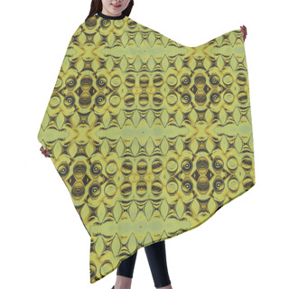 Personality  Seamless Ellipses Pattern Green Brown Hair Cutting Cape