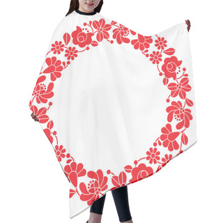 Personality  Kalocsai Red Embroidery In Circle - Hungarian Floral Folk Pattern Hair Cutting Cape
