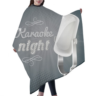 Personality  Karaoke Night Poster Vector Illustration   Hair Cutting Cape
