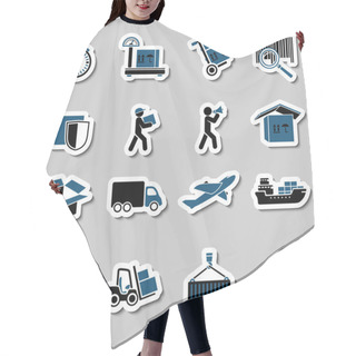 Personality  Transportation Services Stickers Collection Hair Cutting Cape