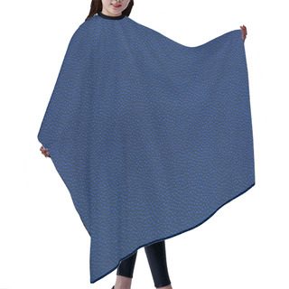 Personality  Blue Leather Texture Hair Cutting Cape