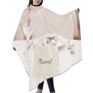 Personality  Booked Place In Elegant Restaurant Hair Cutting Cape