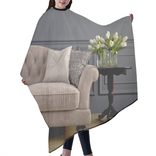 Personality  Beautiful Vintage Sofa. 3d Rendering Hair Cutting Cape