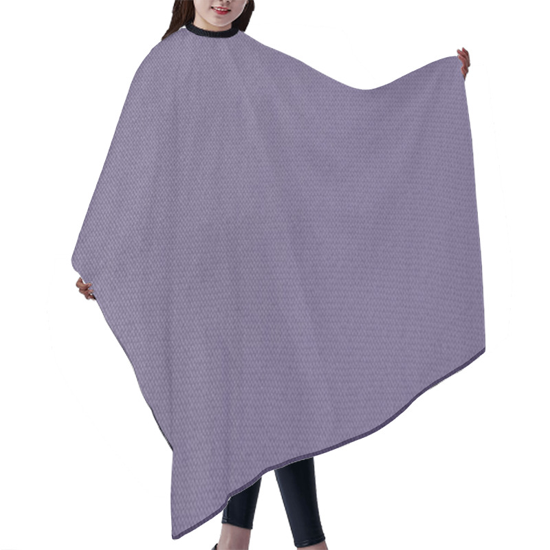 Personality  close up view of purple woolen fabric texture   hair cutting cape