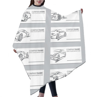 Personality  Set Of Car Business Cards Hair Cutting Cape