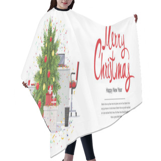 Personality  Merry Christmas Flat Background Hair Cutting Cape