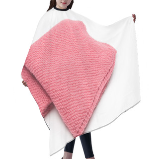 Personality  Pink Knitted Blanket Hair Cutting Cape