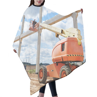 Personality  Builder Worker Stop Up Concrete Pole Hair Cutting Cape