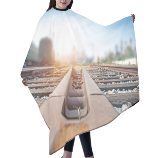 Personality  Cargo Train Platform With Container Hair Cutting Cape