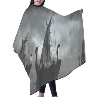 Personality  Fantasy Boats In The Fog Hair Cutting Cape
