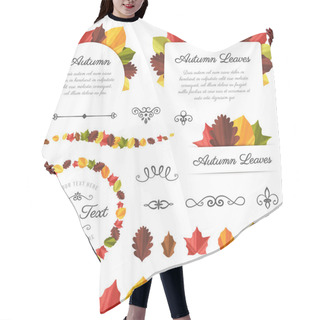 Personality  Collection Of Textured Vector Autumn Leaves Hair Cutting Cape