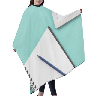 Personality  Notebook With Pencil And Digital Tablet Hair Cutting Cape