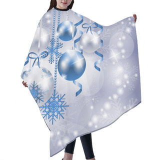 Personality  Christmas Background With Baubles Hair Cutting Cape