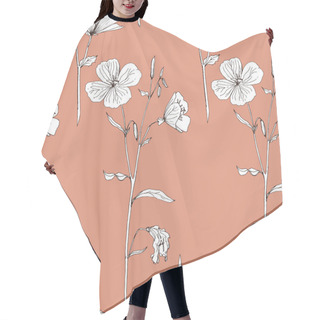 Personality  Seamless Pattern With Drawing Herbs And Flowers Hair Cutting Cape